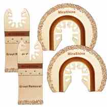 Set of 4 Carbide Sand Vibrating Saw Blades for Grout Removal Multipurpose Accessories