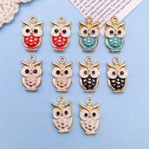 JINDINSP 14pcs 20x11mm Enamel Colorful Owl Charms Pendants f