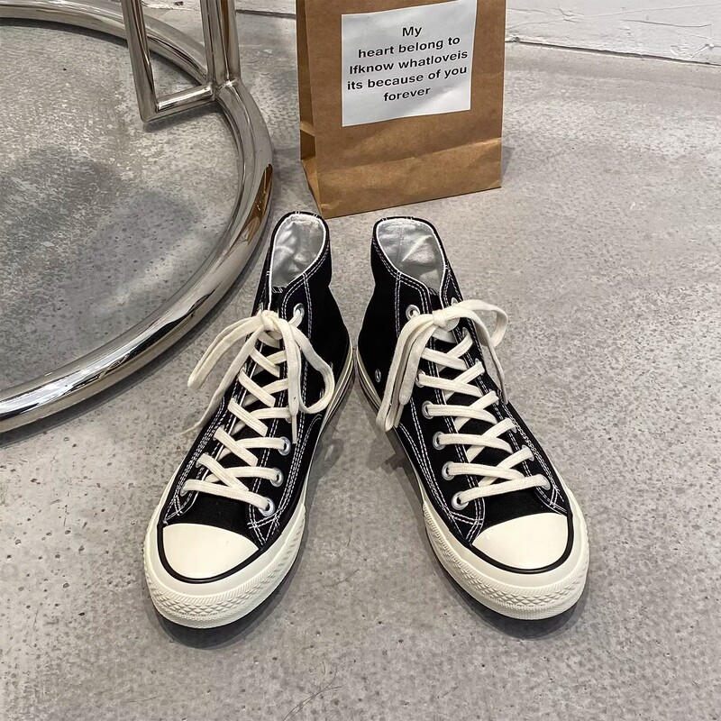 Allstar Converse High-Top Canvas Shoes for Women Ulzzang Versatile Shoes for Women 2026 New Retro Trendy Shoes for Women