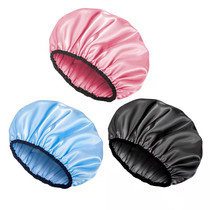 Shower cap womens waterproof shower cap double-layer adult satin thickening household hair mask care anti-oil fume shower headgear