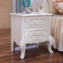 Guangdong Foshan Furniture Factory European Bedside Table White French Bedside Table Simple European Bedside Table Storage Cabinet