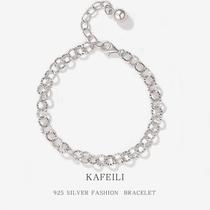 S925 Silver European and American Cold Style Bracelet Design Simple Niche European and American Chain Bracelet Womens Versatile Silver Jewelry