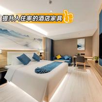 H Hotel Furniture Standard Room Full Set of Beds Customized Hotel Furniture Bed B&B Chain Serviced Apartment Double Bed Box