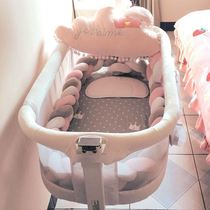 Crib multifunctional crib spliced ​​large bed portable newborn multifunctional movable bed small apartment
