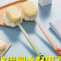 Double-sided bath and back rub artifact bath brush and back rub artifact bath brush and soft-bristled super soft bath towel bath and massage supplies