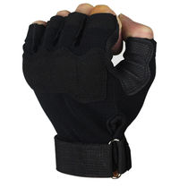 RRLFCS tactical gloves outdoor anti-cut and anti-stab combat fighting black hawk fingerless autumn mens half-finger training equipment
