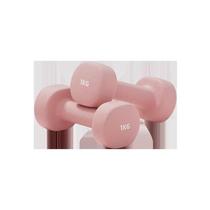 Dipped plastic dumbbells for womens fitness household boys teenagers primary school students and children solid cast pure iron mini dumbbells