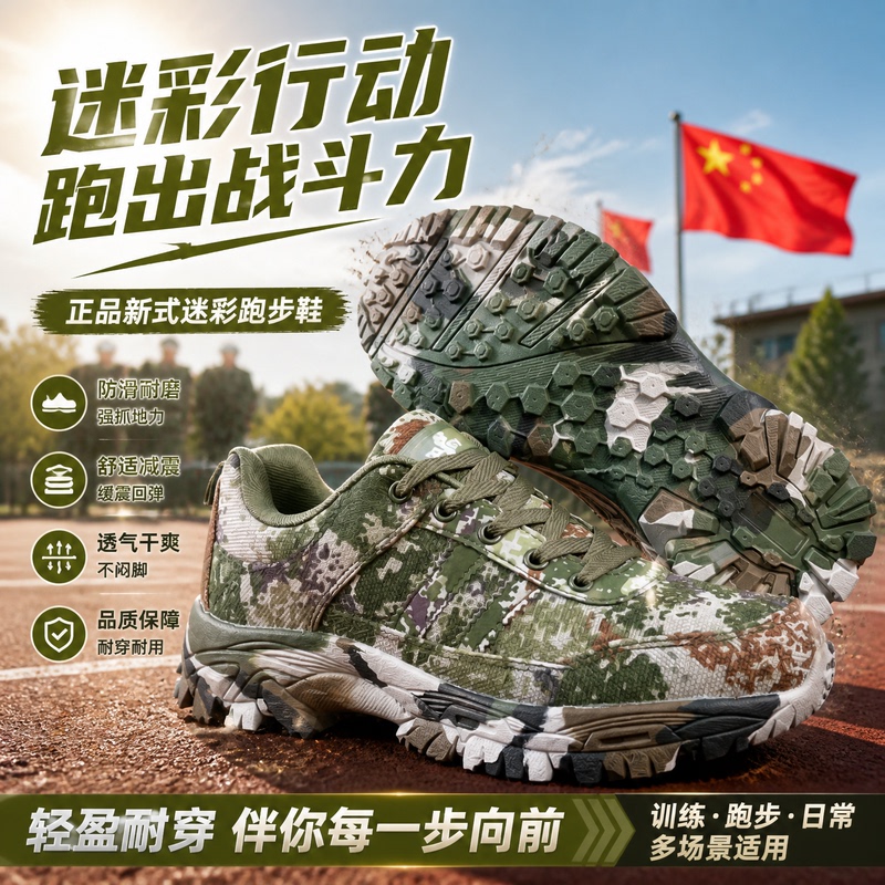 Authentic Starlight Wear-Resistant Camouflage Training Shoes Expz21Se Running Shoes Physical Fitness Cross-Country Training Shoes for Men and Women
