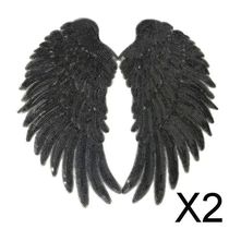 2X 3D Feather Sequin Patches for Clothes Hats Bags
