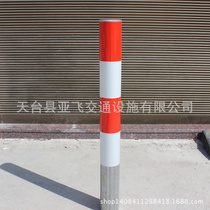 1 2m red and white crossing column steel pipe warning column isolation pile road pile iron column anti-collision column fixed pile