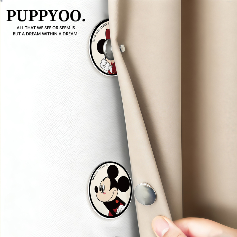 Magnetic Curtain Closure Buckle, Acrylic, Light-Blocking, Detachable Shower Curtain Gap Cover, Strong Suction Buckle, Set of Two