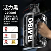 [Обновление анти -масштаб] 05 Hyun Black 2,7 литра [можно оборудовать горячей водой] Материал ПК+соломинка+анти -хот -рукав+утечка утечка отступления