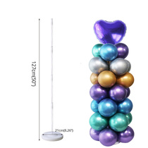 127cm Birthday Balloon Column Kit Clear Balloons Arch Stand