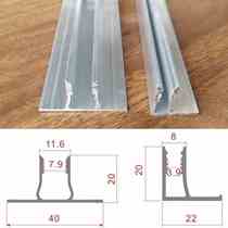 Anodized aluminum alloy dense keel 4mm aluminum plastic metal composite wall panel card frame beautiful and clean board card slot