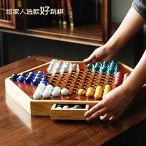 Checkers high-end glass ball checkers childrens educational special marbles adult version old-fashioned large marbles wave board