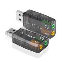 Mini placa de som externa para USB para interface de 5mm