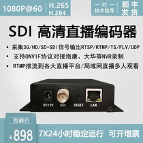 h265 sdi high-definition encoder 3G SD HD-sdi to network srt push broadcast radio and television iptv monitoring to NVR