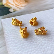 s925 silver gold-plated faucet accessories diy bracelet necklace accessories sterling silver separated beads large hole zodiac dragon animal year