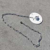 Fluorescent tube fluorescent lamp bracket evacuation sign sign hoisting hanging chain old-fashioned yuan wooden table junction box base