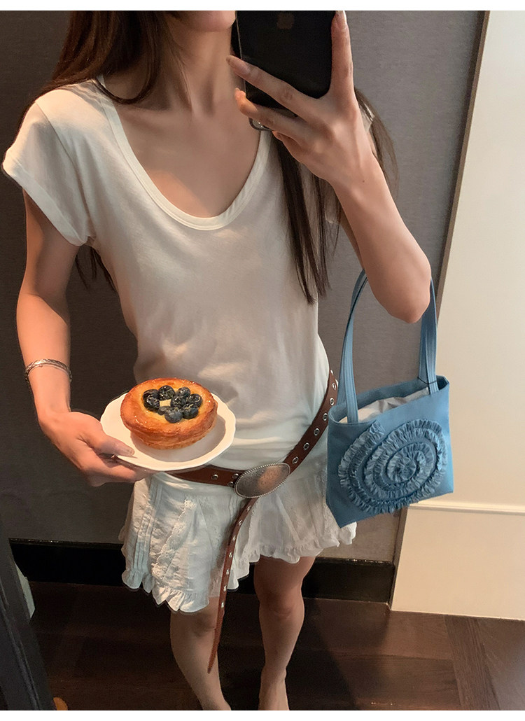 牙套大汪 【呼吸T】женская футболка с короткими рукавами 2025 новая модель с шерстью летняя свободная универсальная многоцветная