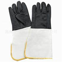 Extra long soft thin cowhide welder welding gloves summer high temperature resistant wear insulation burning welding anti-scalding gloves
