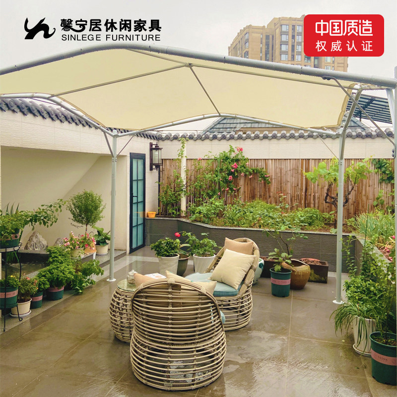 Outdoor Sunshade Canopy Tent Sun Protection Swan Canopy Terrace Villa Garden Parasol Courtyard Gazebo Outdoor