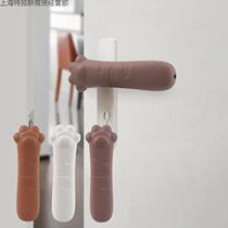 Door handle protective cover door back anti-collision artifact door stopper silicone handle universal punch-free bedroom door decoration cute