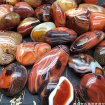 Spot natural crystal red sardonyx for men and women chalcedony seed pendant raw stone polished red agate hand