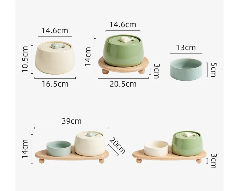 Поилка для кошек и собак 1.3 l ceramic cat water fountain usb charging pet water feed House music beauty home
