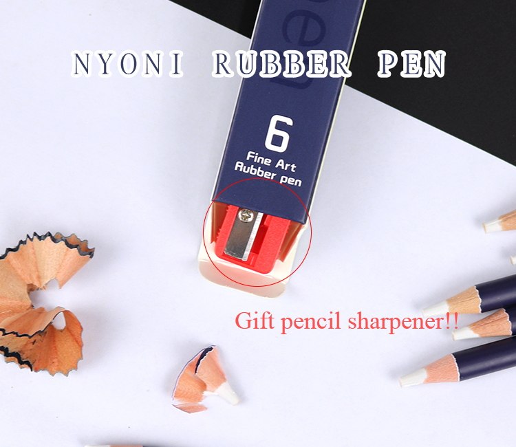 Древесный уголь rubber pen eraser pencil pen tip rubber type 1/3/6pcs high precision pencil eraser for manga House music beauty home