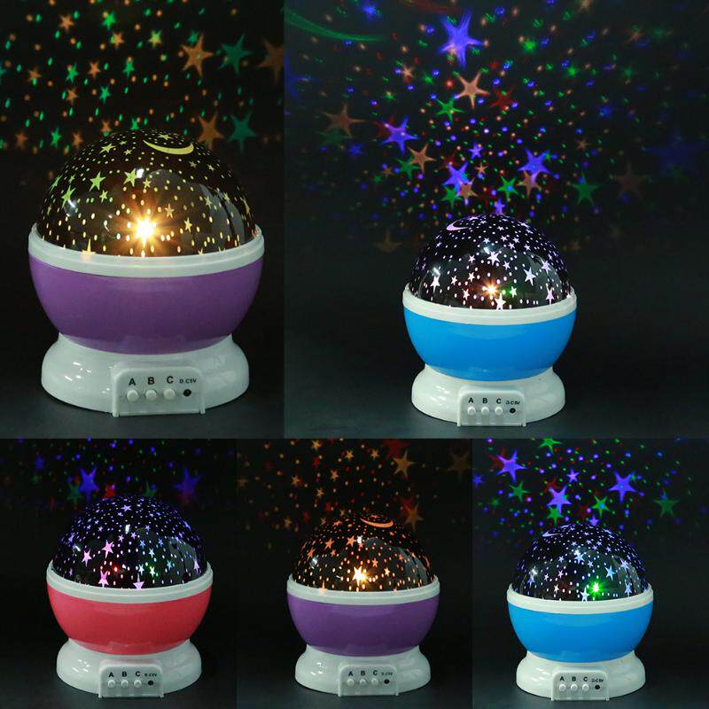 лампа led rotating night light projector starry sky star maste House music beauty home