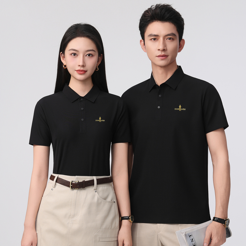 Biyinlefen 26 New Summer Style Unisex Business Commuter Short-Sleeved Lapel T-Shirt Anti-Wrinkle Seamless Polo Shirt