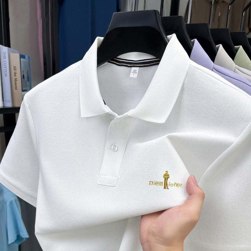 【Cool Feeling Solona】Biyinlefen 2026 Summer New Men's Business Casual T-Shirt Short Sleeve Polo Shirt