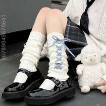 Bubble legs autumn and winter womens socks y2k mid-tube sun protection calf white knitted warm jk socks} Lolita