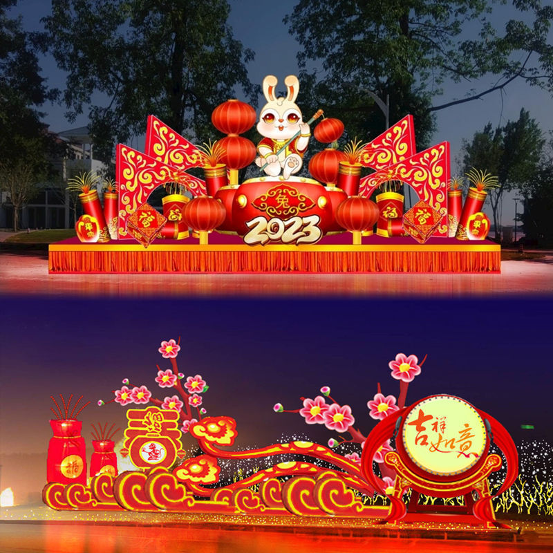 Customized Large-Scale Lanterns for the Year of the Snake, Chinese New Year Lantern Designs, Lantern Festival Lights, and Light Displays