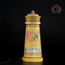 Tibetan plug-in Tang Duo Kuo Luo Five Elements Electric Turning Gold Wheel God of Wealth Green Tara Medicine Master Guanyin Manjusri decorative ornaments