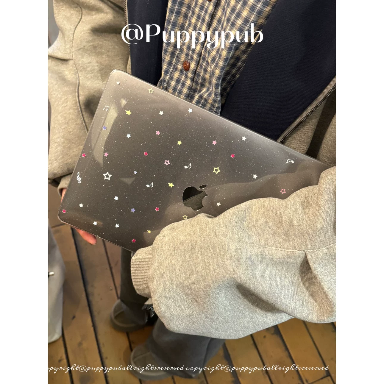 ПюппиПаб [Star Island] Звездчатый акриловый защитный чехол для MacBook Pro Air, тонкий, против ударов, ПК
