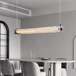 Italian Minimalist Cloud Glass Chandelier Designer Modern Light Luxury Simple Dining Room Bar Island Long Chandelier