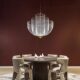 Industrial style simple modern light luxury mesh metal shape Italian restaurant villa high ceiling living room bedroom chandelier