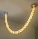 Spanish All-Copper Marble Living Room Chandelier, Dining Room Lamp, Bedroom Lamp, Buddhist Bead Necklace Chain, Light Luxury and Elegant Villa Lighting Fixtures