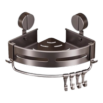 Suction cup storage rack bathroom bathroom punch-free wall-mounted washbasin toilet triangle basket storage shelf 1300