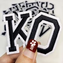 Letter Iron On Patches For Clothes Embroidered Black Alphabe