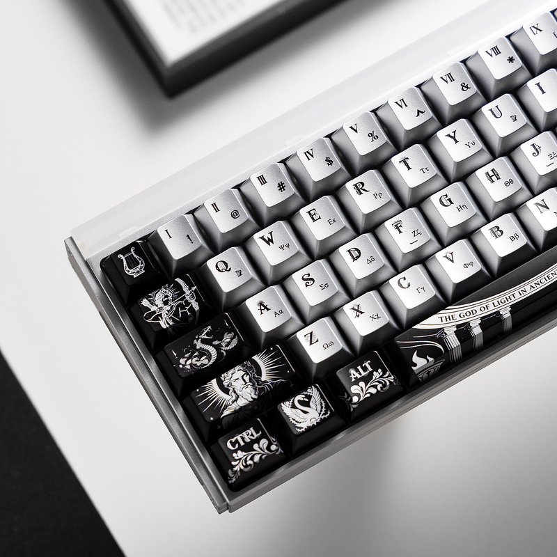 Apollo, the Sun God, Metallic Paint Keyboard Keycaps, Customized Pbt Dye-Sublimation, Original Magnetic Switch Ev63, Etc Apollo, the Sun God, Metallic Paint Keyboard Keycaps, Customized Pbt Dye-Sublimation, Original Magnetic Switch Ev63, Etc