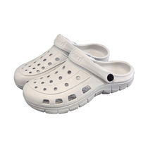 Laobaojia Summer Flat Heel Croc Shoes Mens and Womens Non-Slip Garden Shoes Baotou Shoes Beach Shoes Gray Size 41