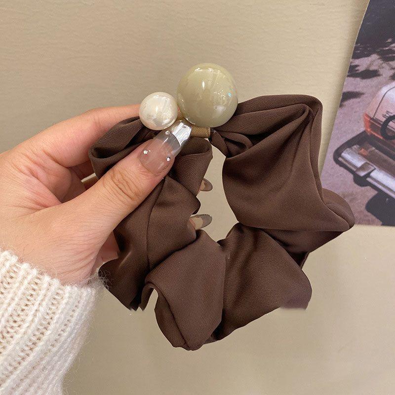 Accessori per capelli con elastico per coda di cavallo bassa elasticizzato, stile retrò, elegante e di nicchia, di design alla moda_voghion.com