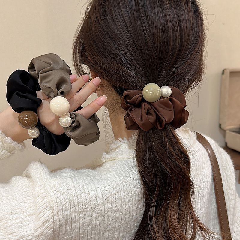 Accessori per capelli con elastico per coda di cavallo bassa elasticizzato, stile retrò, elegante e di nicchia, di design alla moda_voghion.com