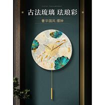 New Chinese Wall Clock Living Room Household Lightweight Enabled Creative Watch Fashion Atmospheric Silent Wall Wall Clock