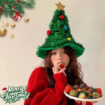 Christmas tree hat Christmas decoration party dress up headwear children and adults atmosphere decoration photo props