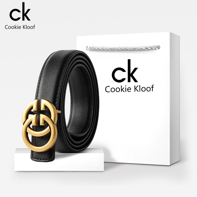 cookiekloof, официальный флагманский магазин C&K, новый нишевый ремень из натуральной кожи высокого класса, брюки, юбка, пояс Изображение 1