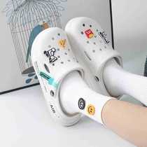 Croc shoes womens summer mens 2024 new summer student nurse Baotou sandals non-slip soft bottom beach sandals